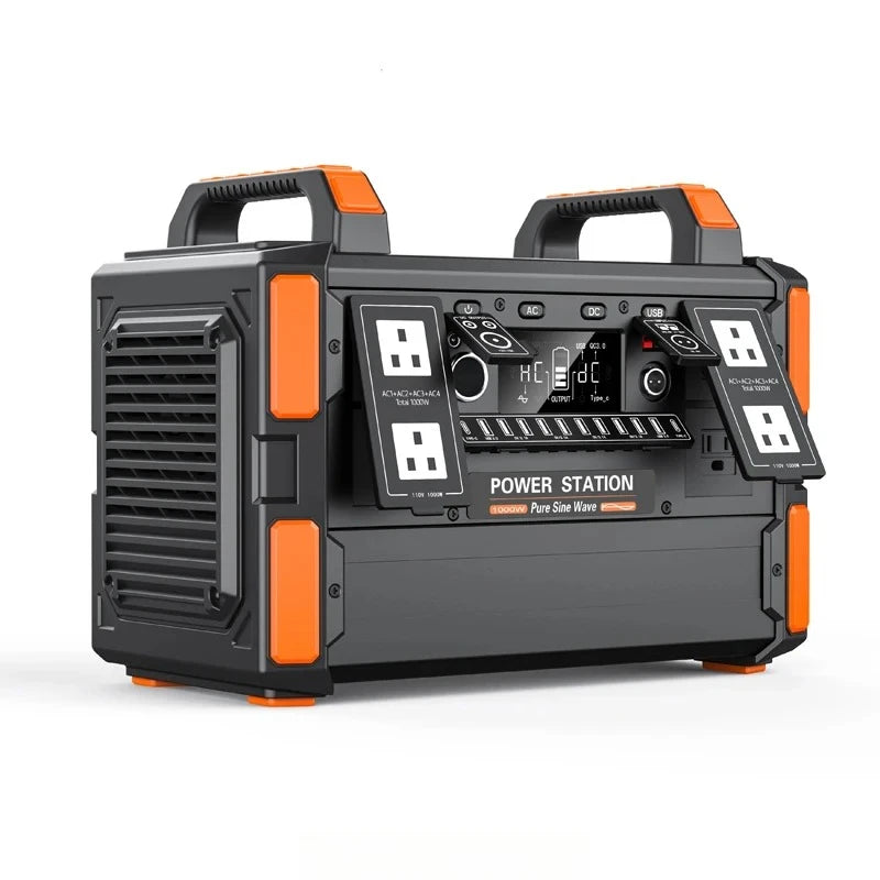 1000W Portable Power Station 1048Wh, 220V All In One Lithium Battery Generator for RV Camping Home Emergency Mobile Power Supply