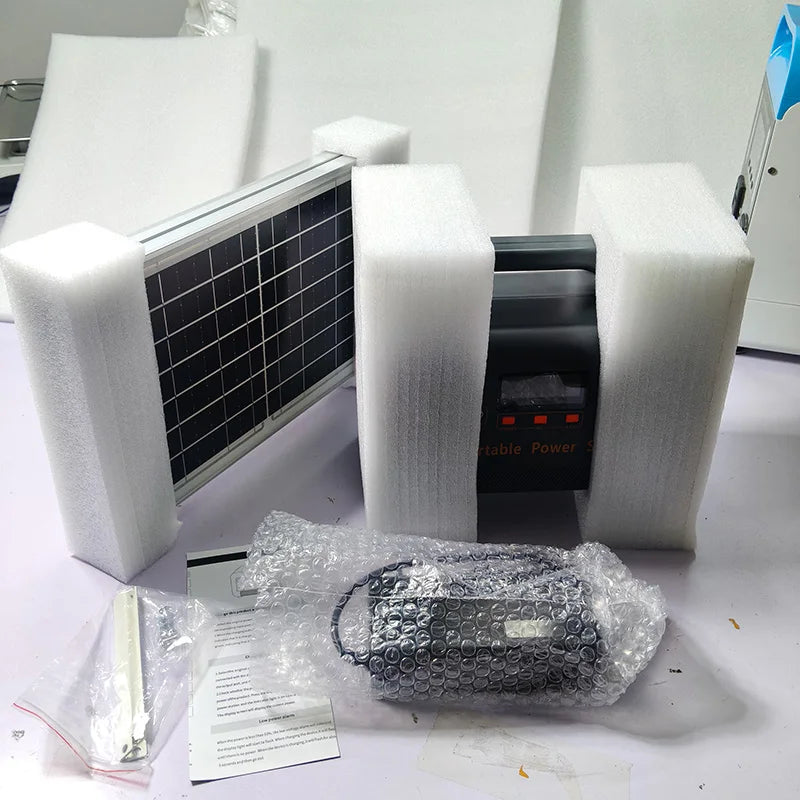 500W Portable Power Station 220V 384Wh Power Bank LiFePO4 Solar Generator For Outdoor Camping Power Supply Home Energy Storage