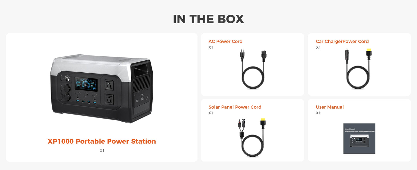 CTOLITY 500W 1800W Portable Power Station Lifepo4 Battery AC Solar Generator Pure Sine Wave Emergency Energy Storage Supply