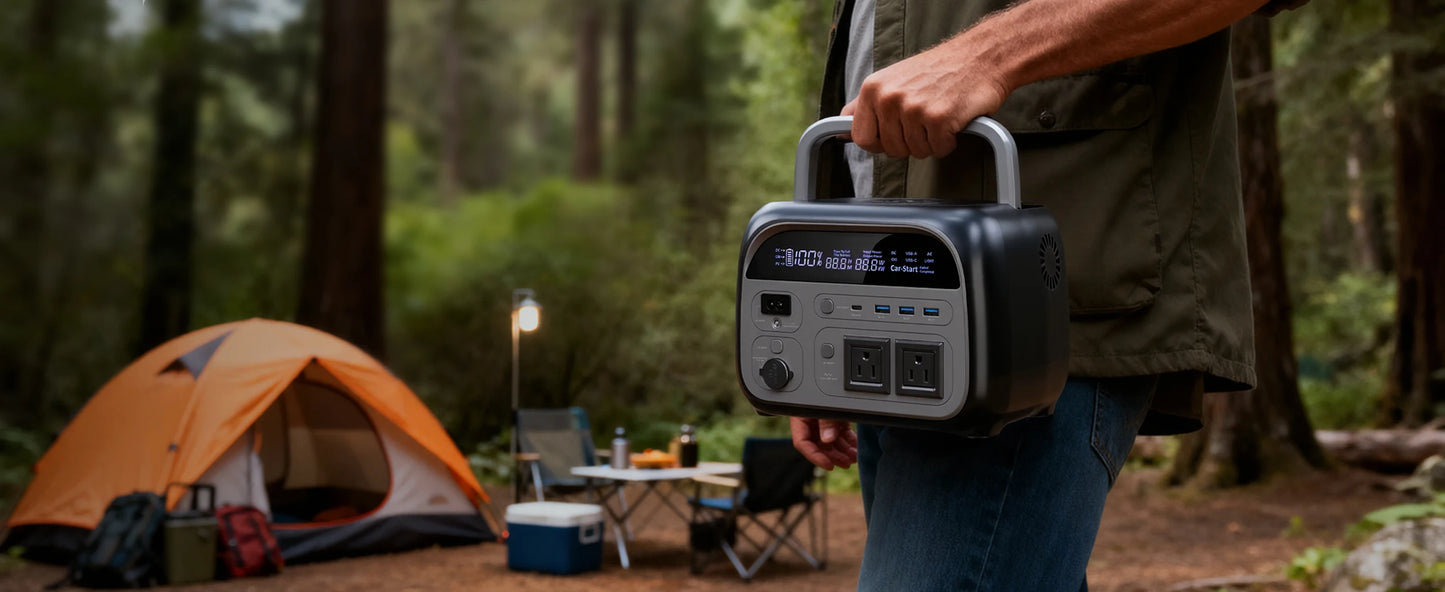 CTOLITY 500W 1800W Portable Power Station Lifepo4 Battery AC Solar Generator Pure Sine Wave Emergency Energy Storage Supply