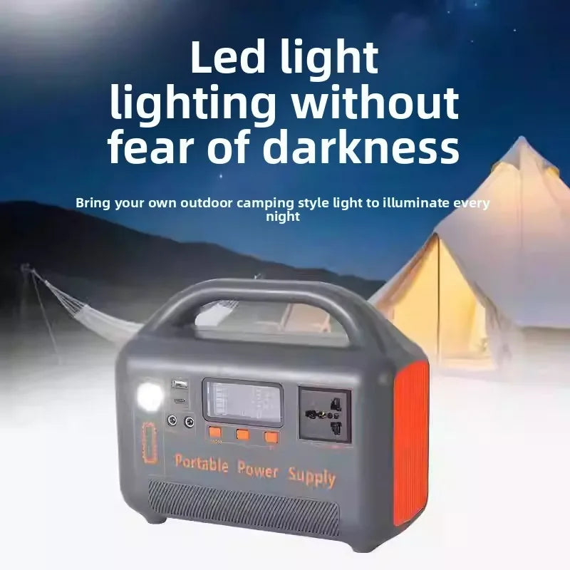 500W portable power station, solar generator 220V 384Wh 30Ah large capacity mobile power supply LiFePO4 emergency power supply
