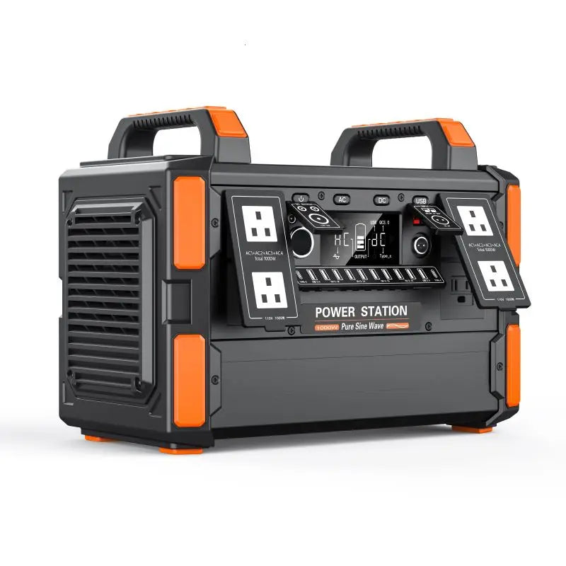1000W Portable Power Station 1048Wh, 220V All In One Lithium Battery Generator for RV Camping Home Emergency Mobile Power Supply